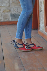 Deri Babet Sandalet Bağcıklı - Thumbnail