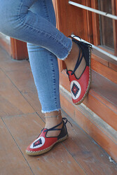 Deri Babet Sandalet Bağcıklı - Thumbnail