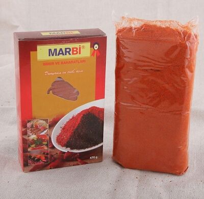 Kahramanmaraş Acı Kırmızı Toz Biberi (450 gr) -Marbi